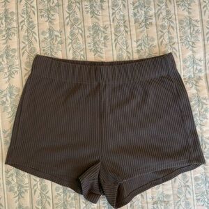 Garage Dark Gray Ribbed soft Shorts